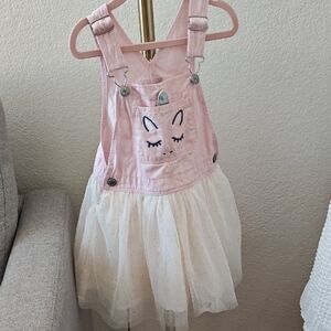 Osh kosh cute Pink Bunny Overall Dress